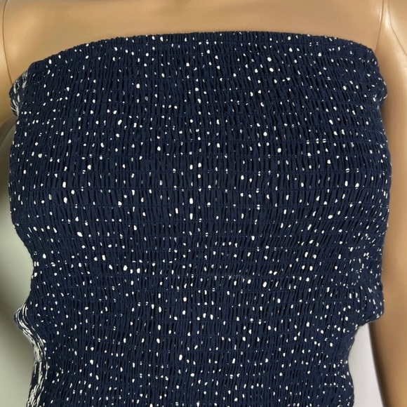 NEW RAG & BONE BLUE STRAPLESS SMOCKED BODYSUIT - Picture 5 of 12